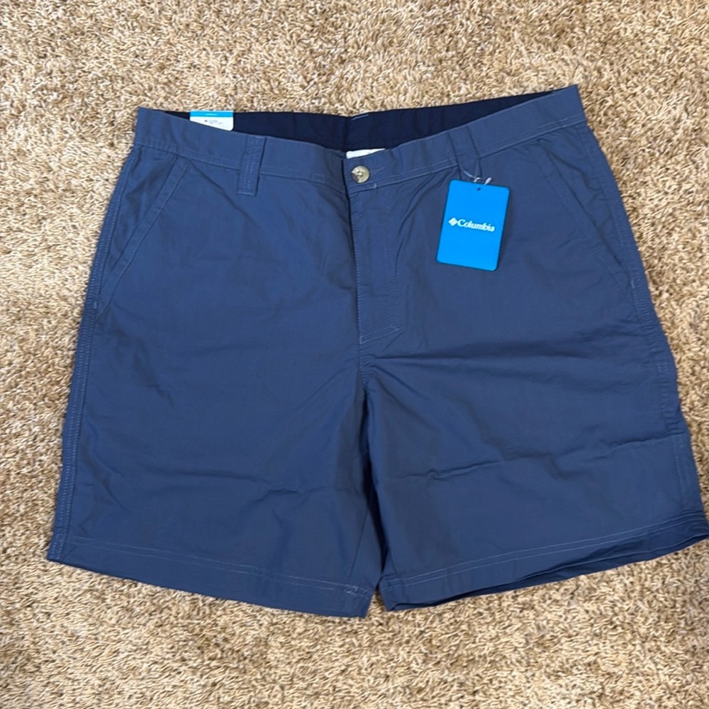 Men’s Columbia Washed Out Shorts Blue Size